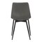 Armen Living Monte Contemporary Dining Chair in Gray Faux Leather with Black Metal Legs LCMOCHGREY - alternate 4